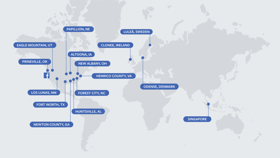 Data center map