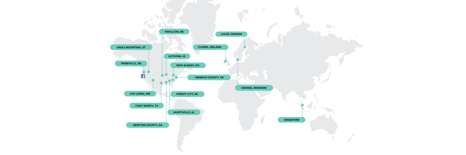 Map of Facebook Data Centers