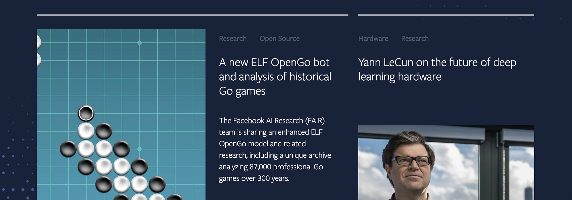 AI blog roundup of posts on Facebook's new AI blog