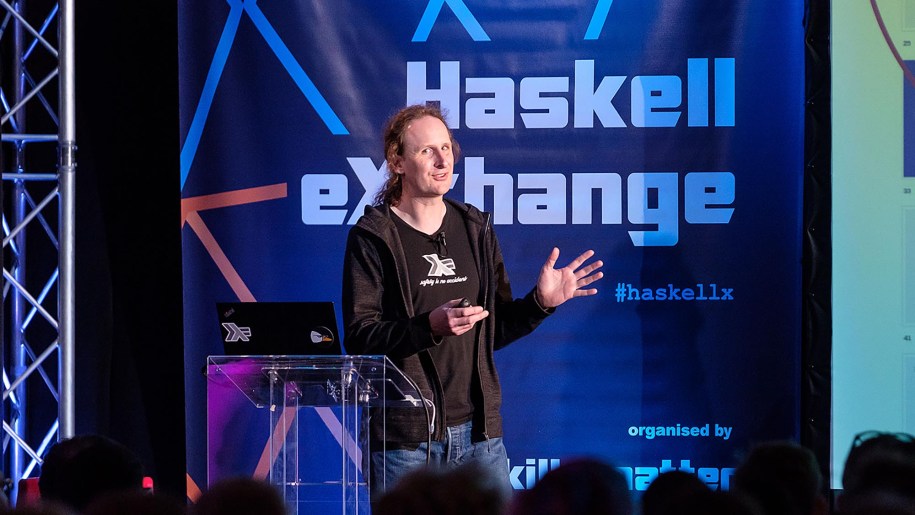 Simon Marlow at Haskell eXchange Photo courtesy of Ed Telling Photography and Skills Matter
