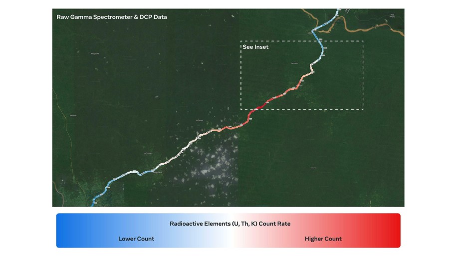Output from gamma-ray spectrometer and DCP.